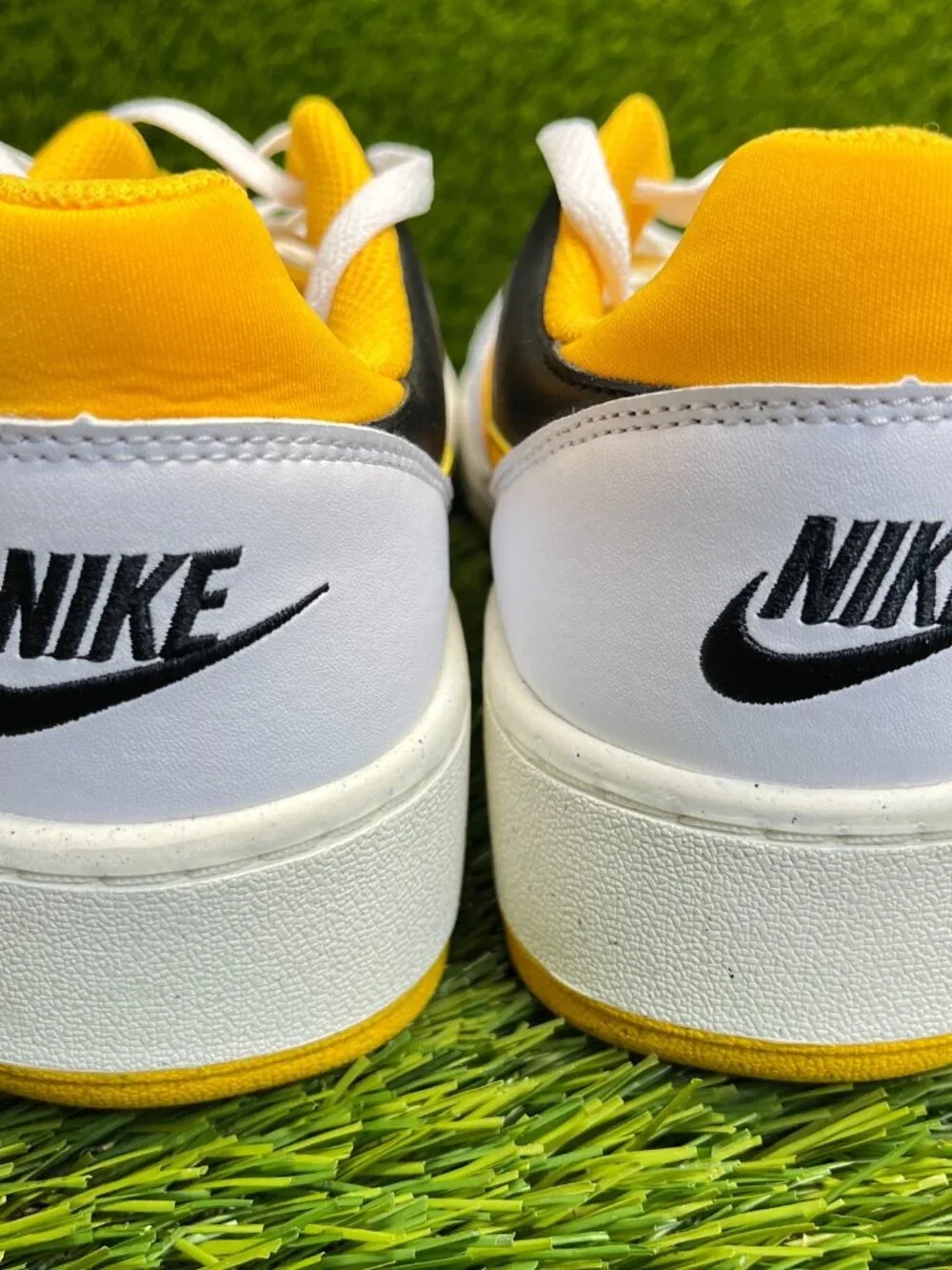 Nike Full Force Low Mens Size 8.5 White University Gold Athletic Shoes‎ Sneakers